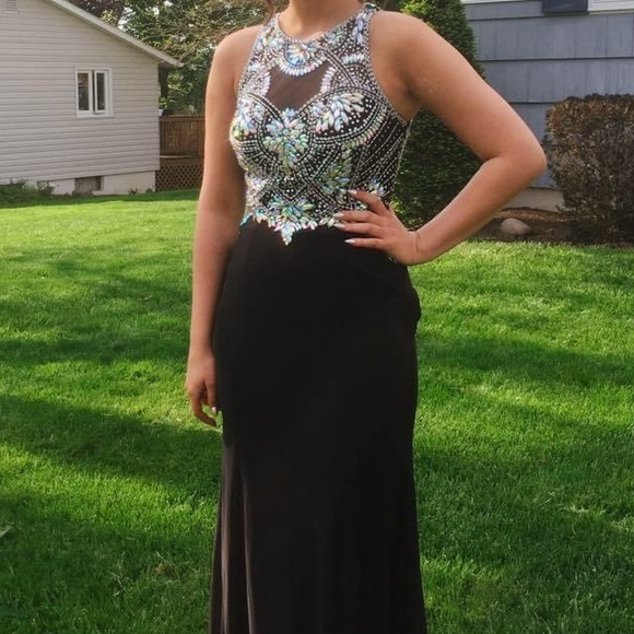 Clarisse Prom Dress 2796 Black Size 6 - Picture 2 of 7